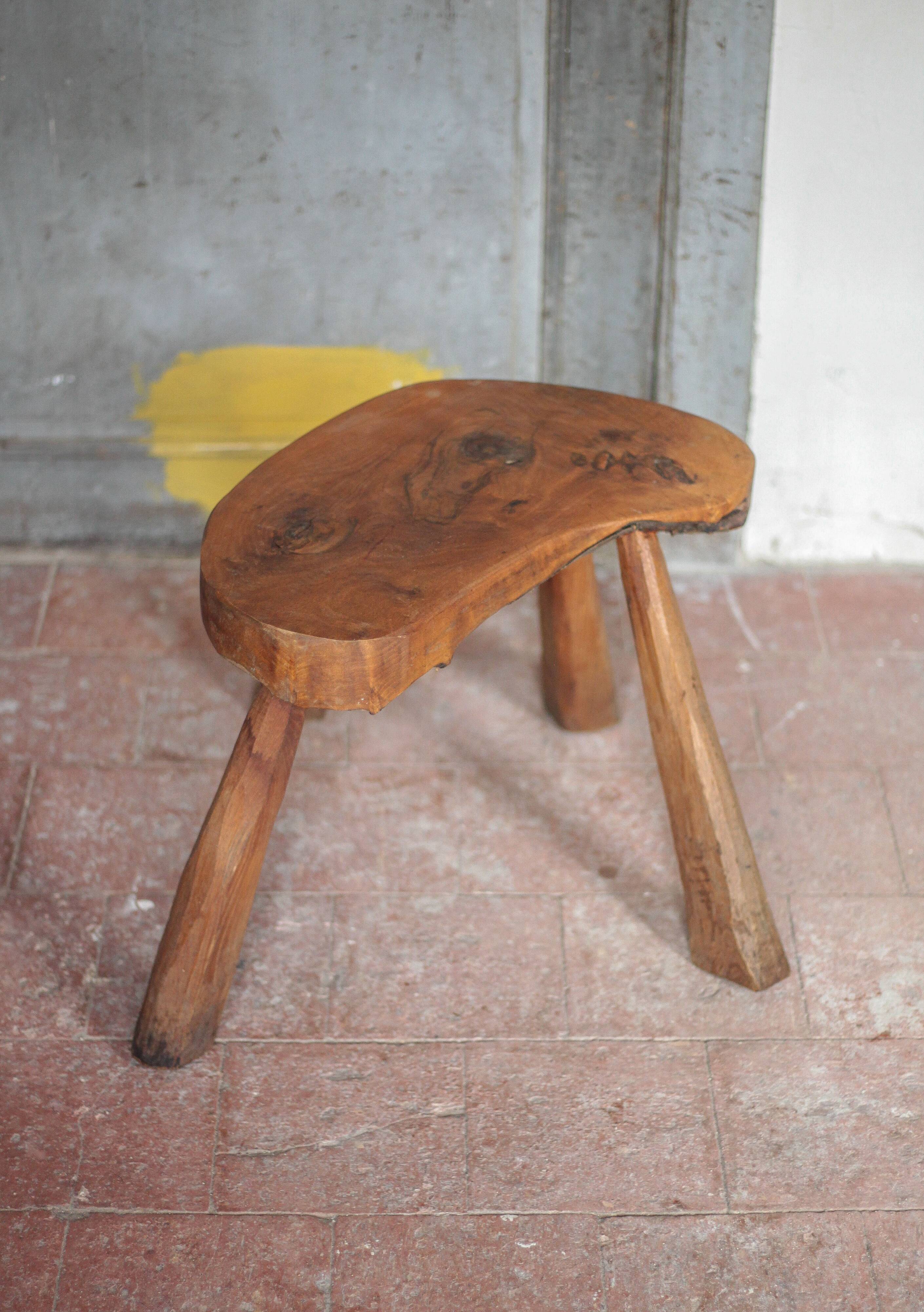 Vintage stool, wooden stool, stool, plant stand, interior decoration