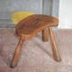 Vintage stool, wooden stool, stool, plant stand, interior decoration
