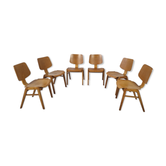 6 chaises vintage scandinaves années 60/70