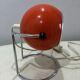 Lampe de table vintage orange en forme d'œil 1960 | Lampe en chrome de l'ère spatiale