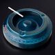 Manises blue ceramic ashtray, Spain, 1970s