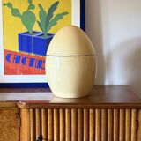 Tommaso Barbi, rare grande boîte en parchemin en forme d'œuf, TB Italie, vers 1970