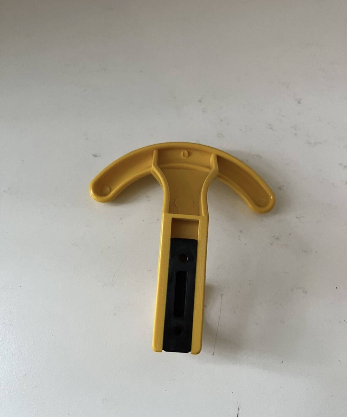 Vintage yellow blue plastic wall coat hooks Memphis 1980s