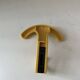 Vintage yellow blue plastic wall coat hooks Memphis 1980s