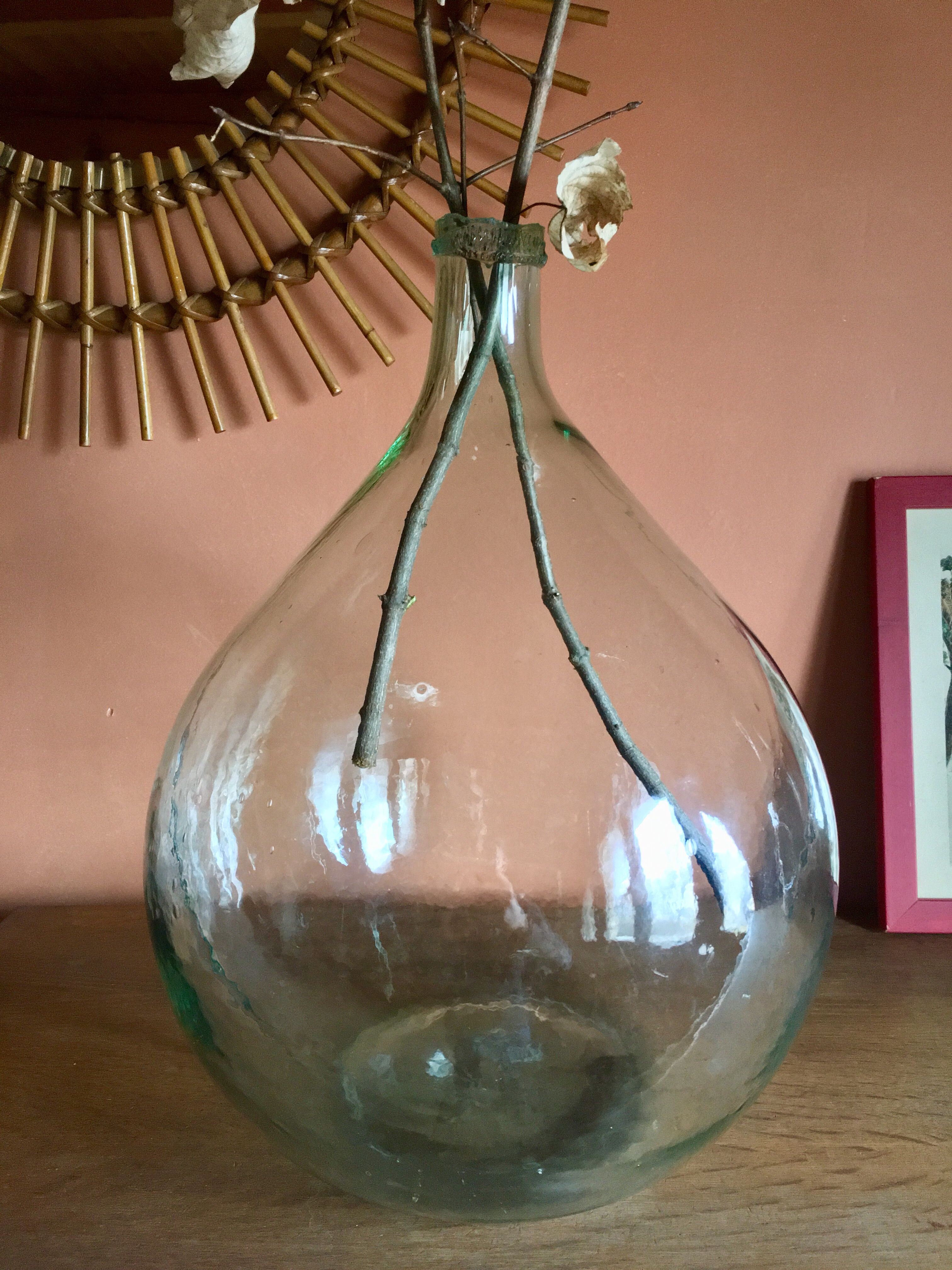 Demijohn 19th 12-litre transparent blue