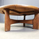 Danish round oak coffee table, 1960s