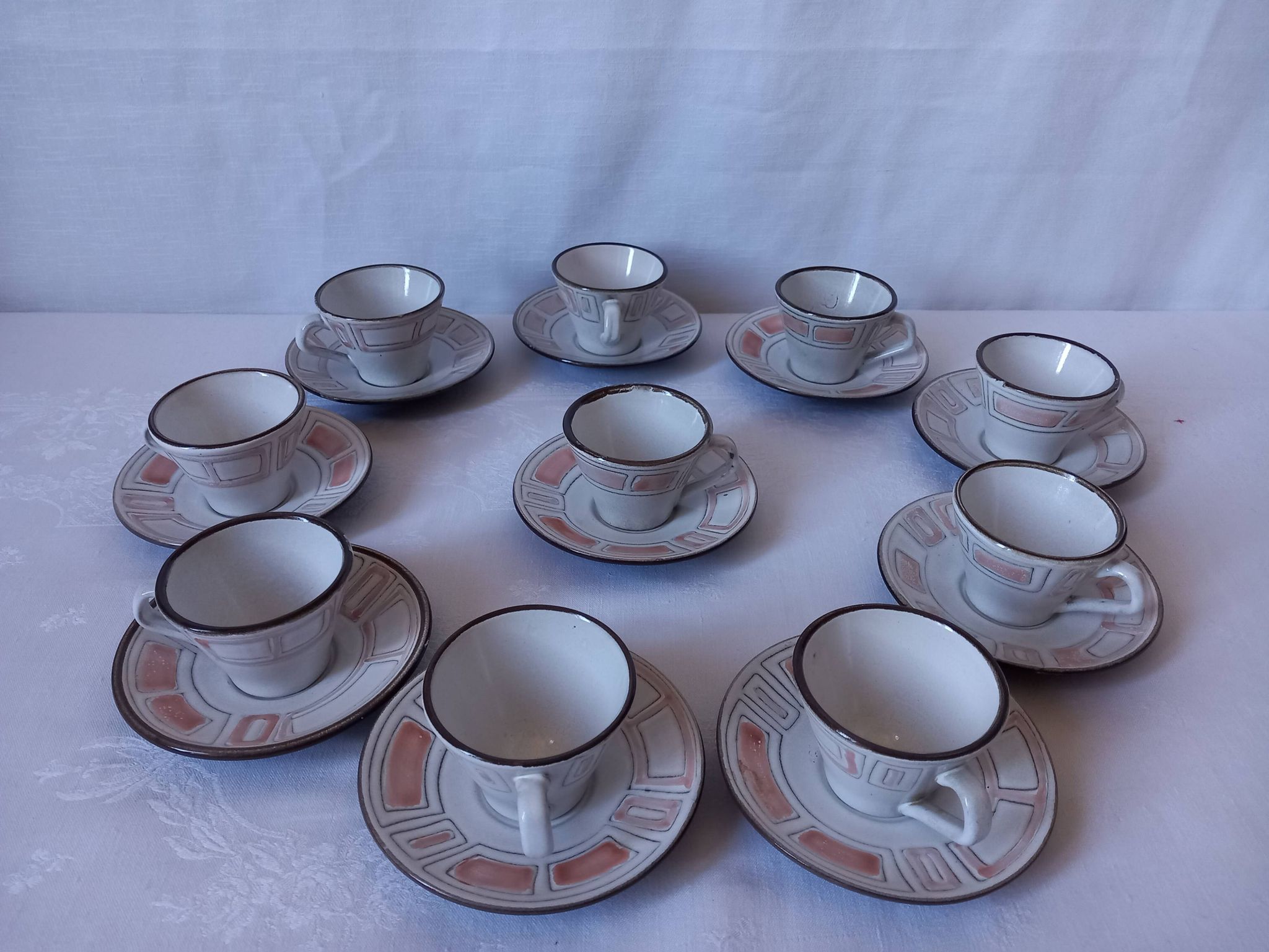 Niderviller service in enamelled stoneware