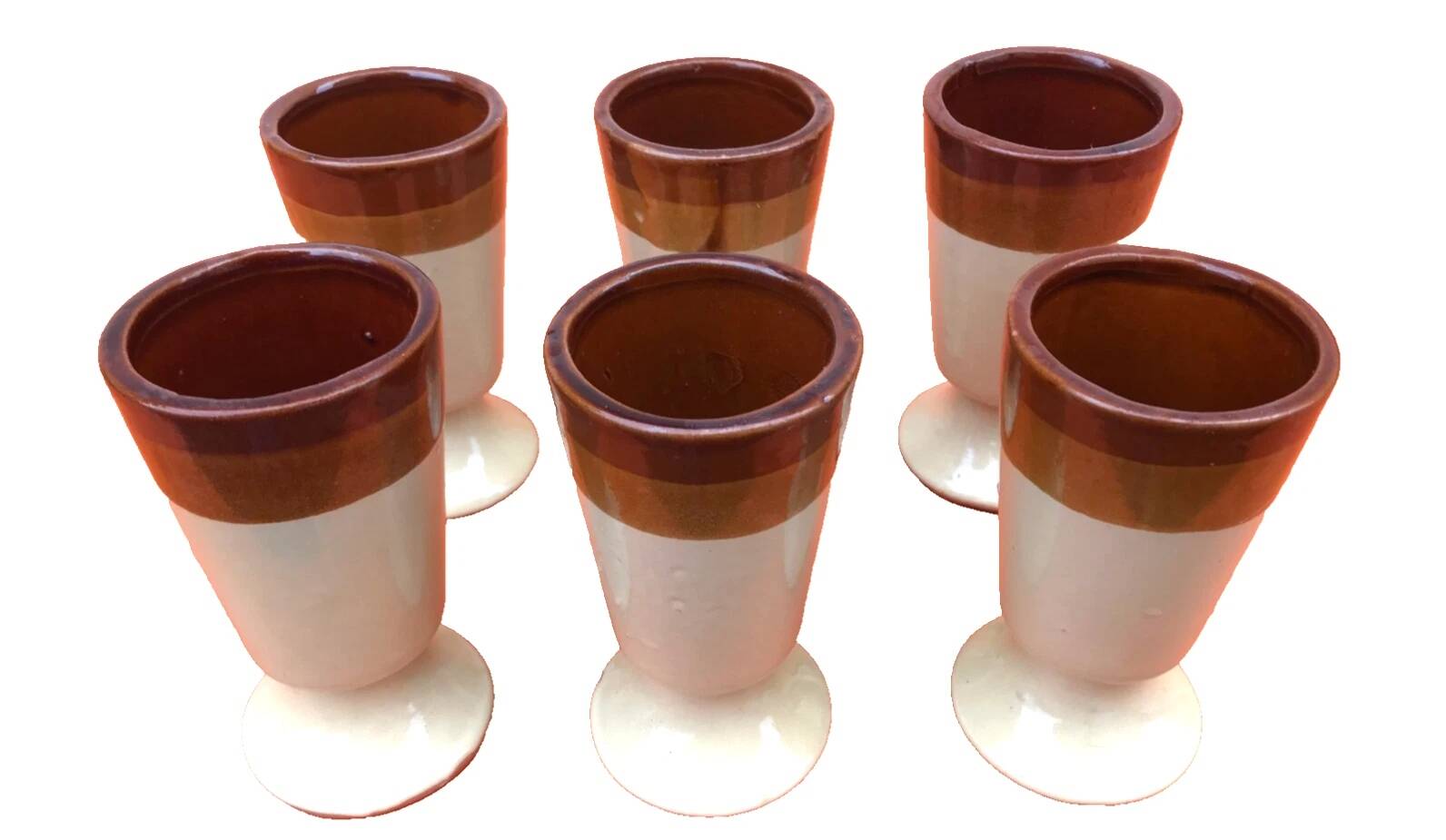 6 Mazagrans Basque Enamelled ceramic