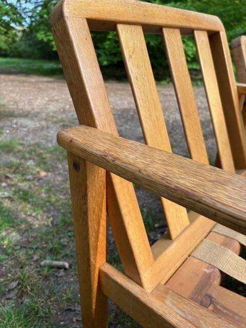 pair of oak armchairs - Sweden 1960s