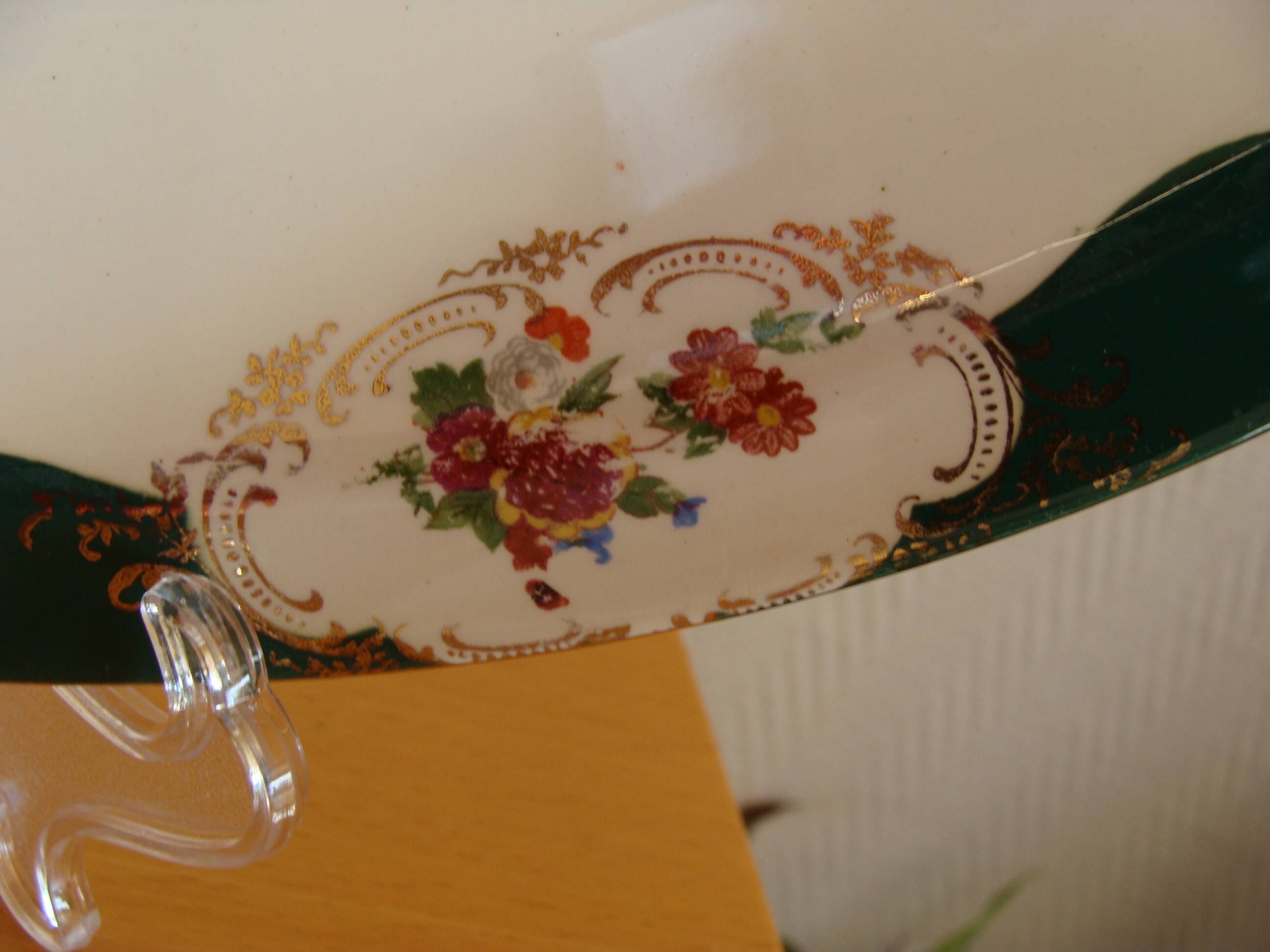 Plat creux "Champagne" Digoin Sarreguemines 40's