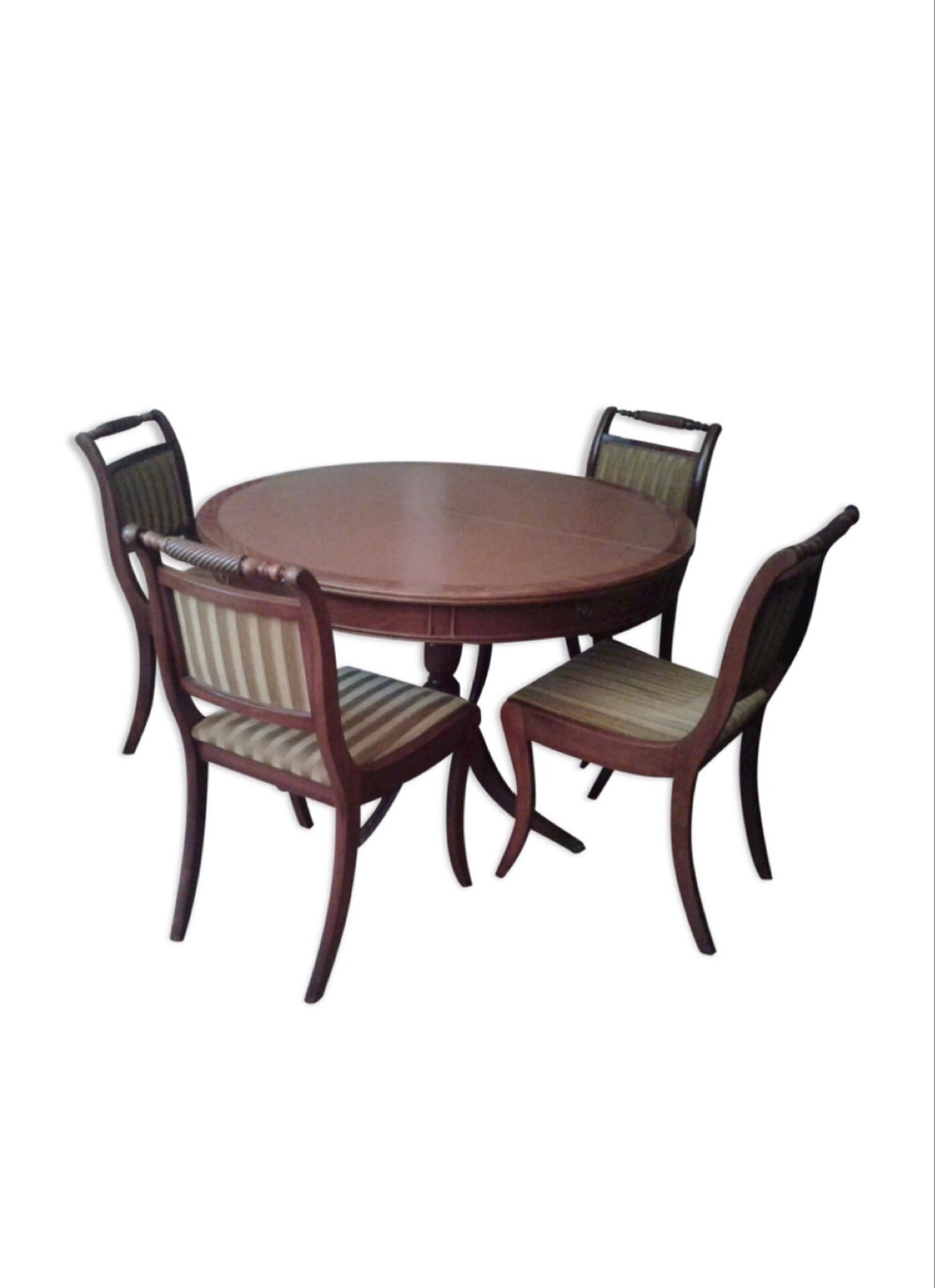 Table ancienne de salle à manger et 4 chaises