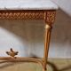Console en bois doré et marbre style Louis XVl