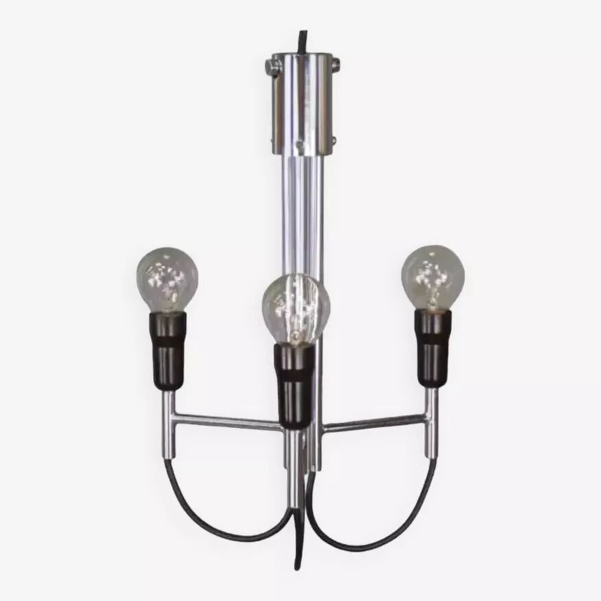 Chrome pendant light, Italian design, 1960s