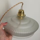 Vintage frosted glass pendant lamp