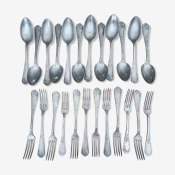 Set of 24 old cutlery