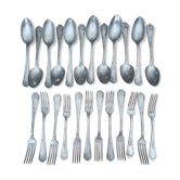 Set of 24 old cutlery