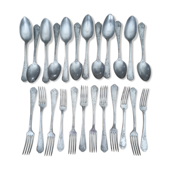 Set of 24 old cutlery