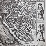 Vintage reproduction, Lutetia Parisiorum Urbis, 1618, after Sebastian Munster, 105 x 73 cm