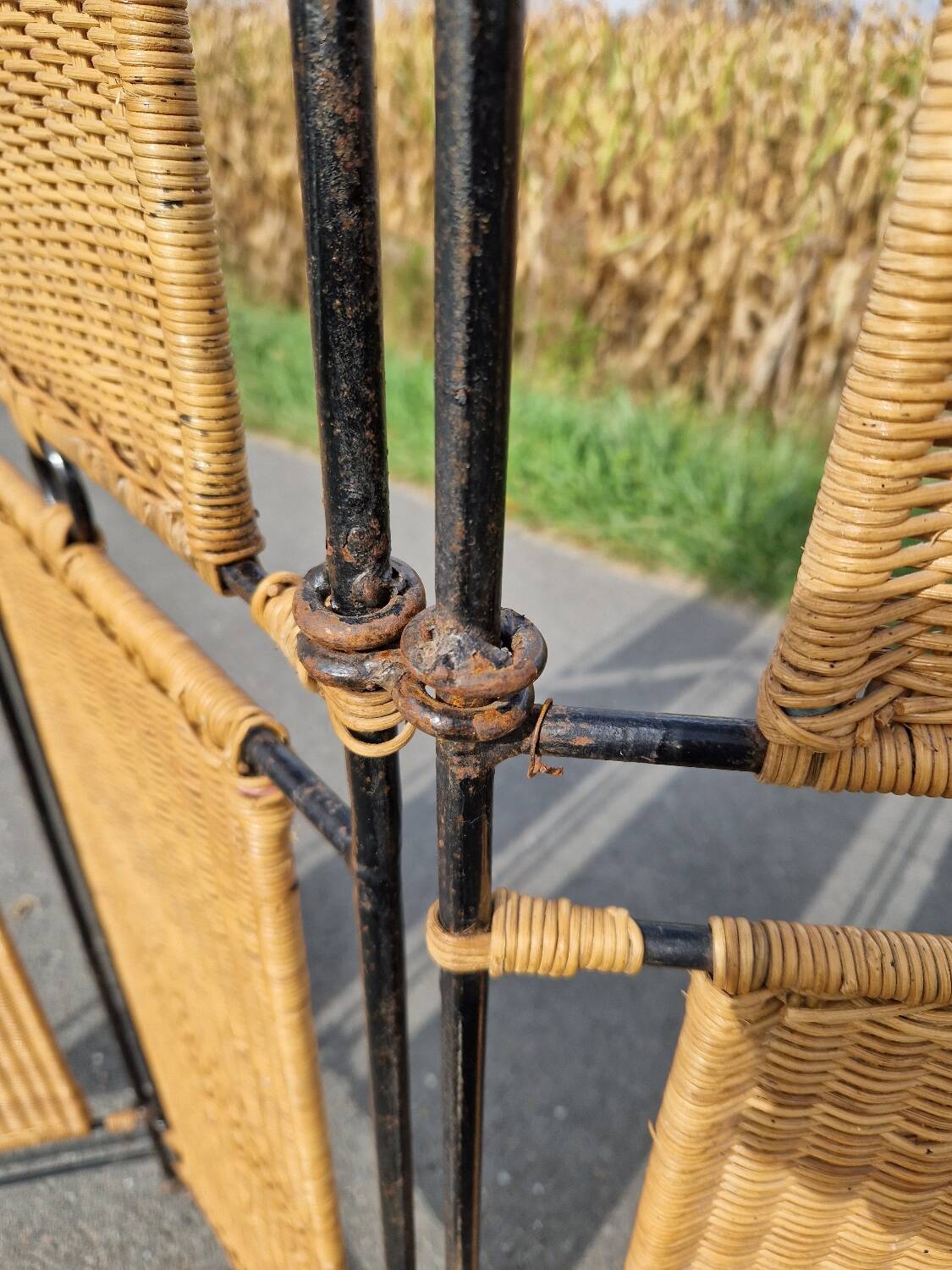 Vintage wrought iron screen