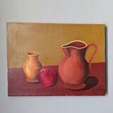 Oil painting on canvas, contemporary still life, countryside decoration