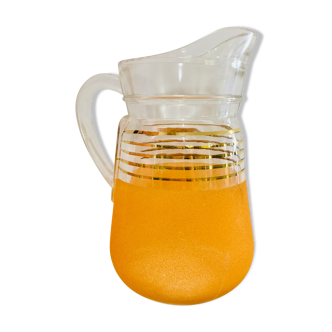 Carafe orange en granité années 60