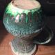 Ceramic pitcher Accolay cracked green