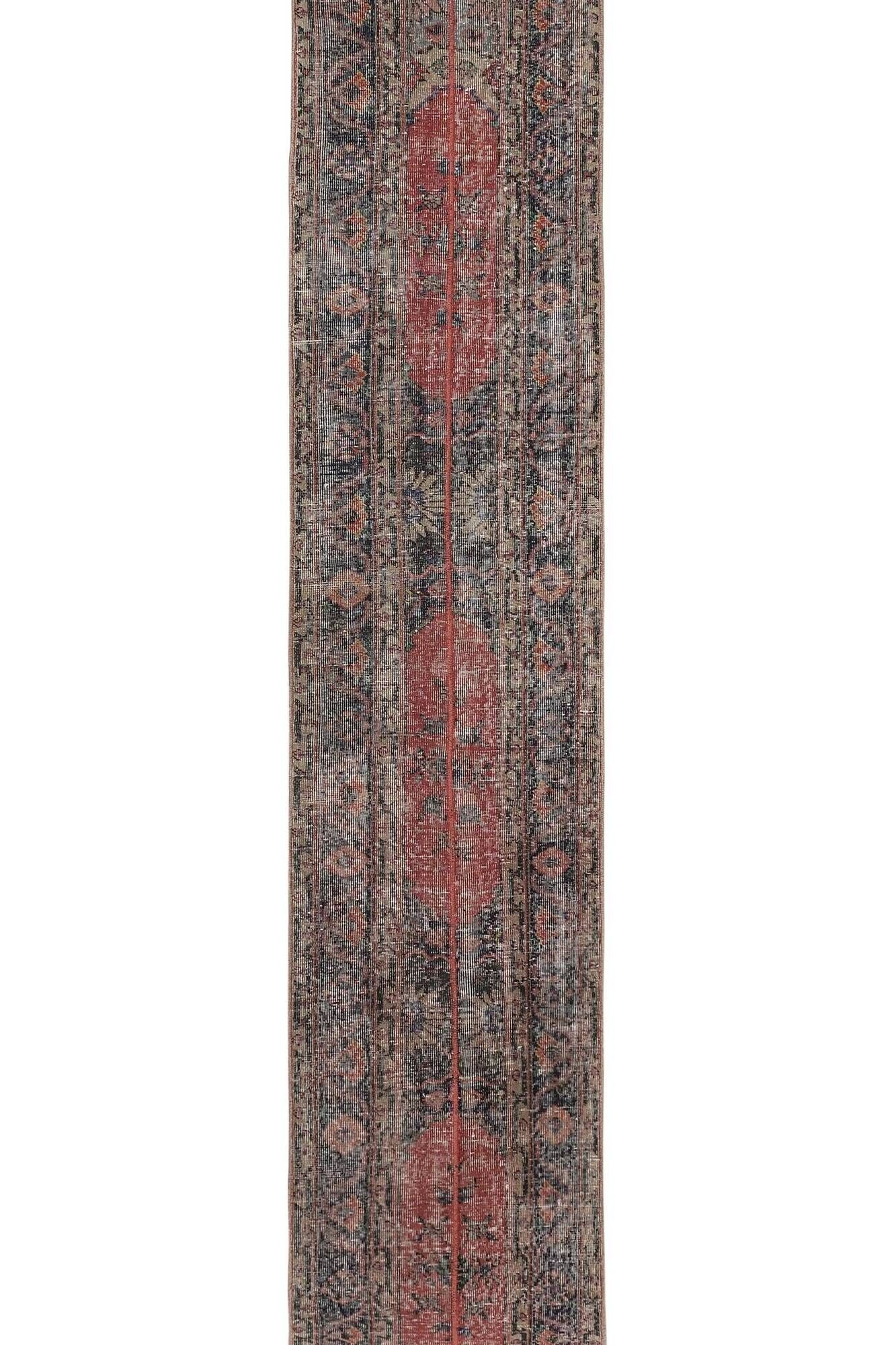 Vintage Turkish hallway rug 68x361 cm