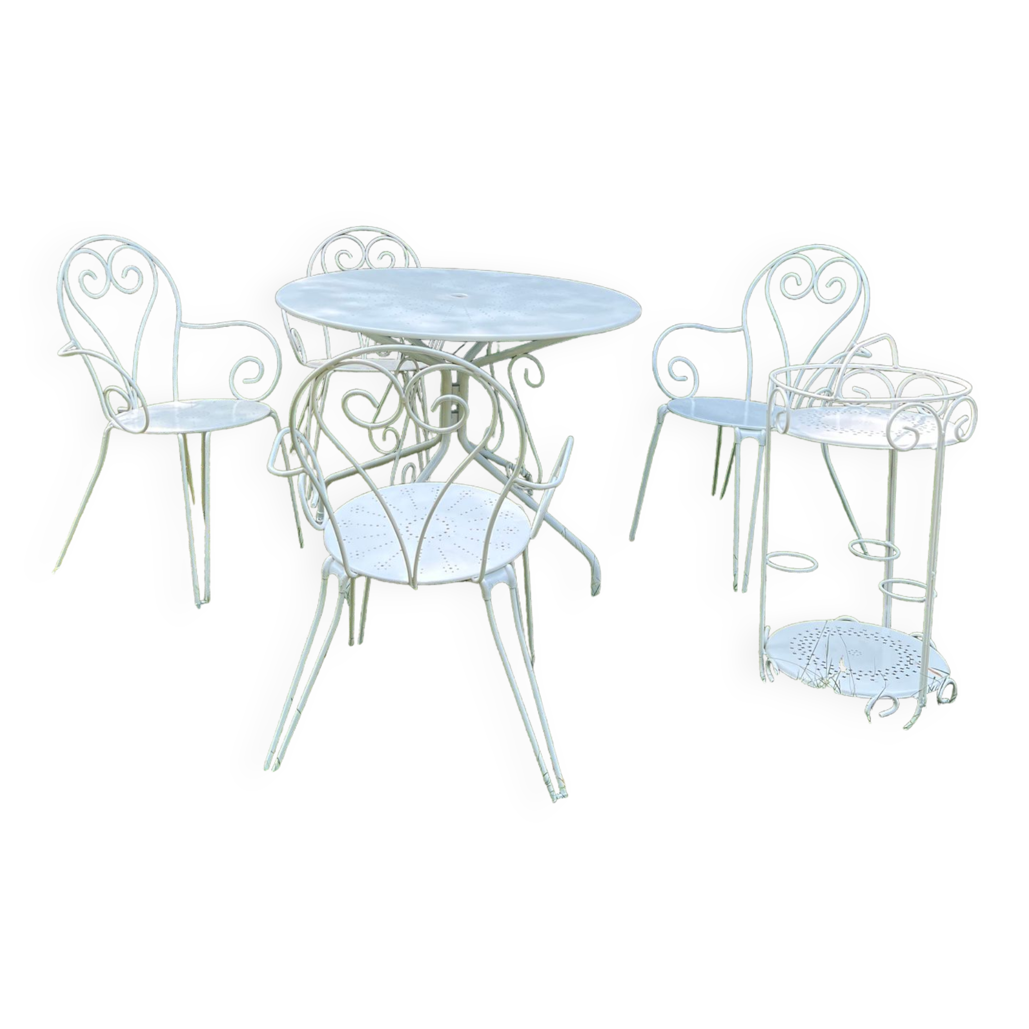 Wrought iron garden furniture
