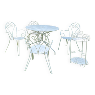 Wrought iron garden furniture