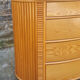 Commode bois, bambou et rotin, Cerda, vintage, années 80