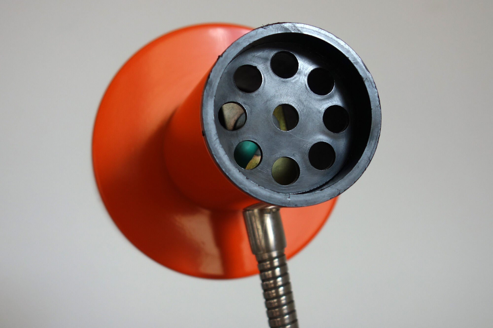Orange metal lamp 70s