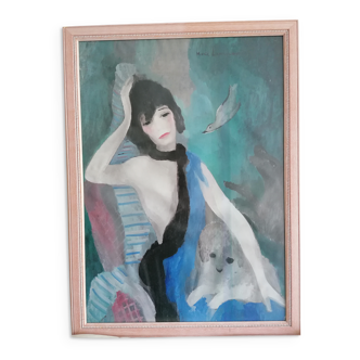 Affiche vintage portrait de Mademoiselle Chanel de Marie Laurencin