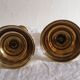 Old pair of candlesticks, bronze torches of the Louis Philippe period