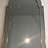 Mirror with closed guards in gilded wood 110x59cm