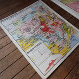 Old school map "Le Massif Central" No.2 Hatier