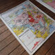 Old school map "Le Massif Central" No.2 Hatier