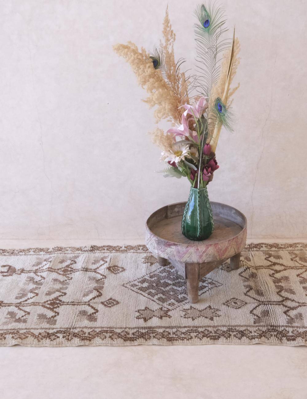 Azilal Beige Rug - 186 x 78 cm