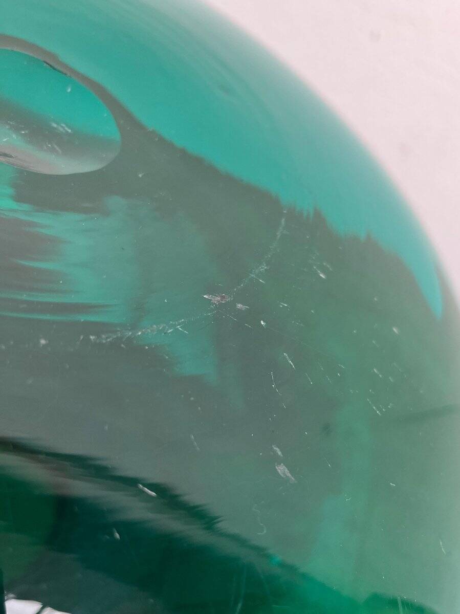 Large vase from the Swedish Stockholm series, handmade glass from Ikea, 1990s.