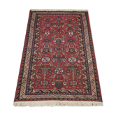 Flat Woven Vintage Red Wool Soumak Rug From Turkey 121x190cm