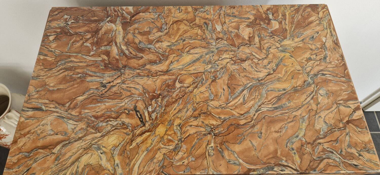 Louis XVI style wood and marble furniture