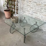 Glass coffee table