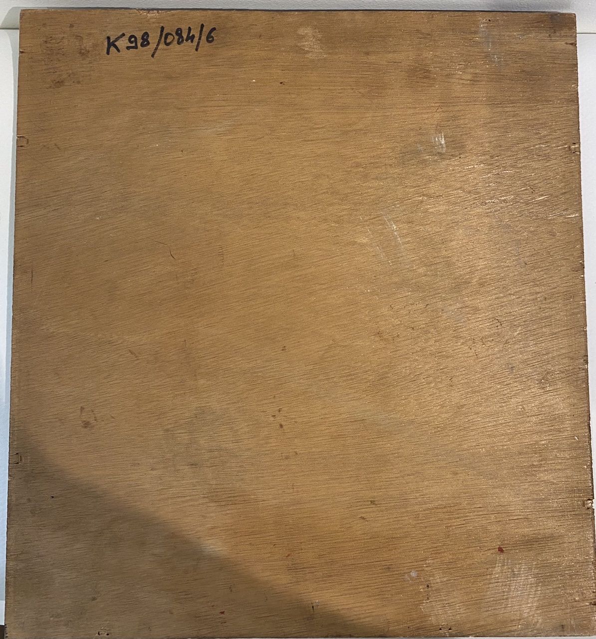 Old painting, portrait of a man with a pipe, signed and dated 57