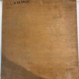 Old painting, portrait of a man with a pipe, signed and dated 57