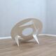 Ulyssimo minimal round coffee table by U. Müller Reisser 1990s