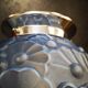 Ceiling lamp wall lamp old globe glass paste blue rare model floral decoration Ø 20 cm Art Deco 1930