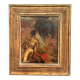 Original Swedish Oil on Panel – "The Bullfight" by Owe Wessbohn – Dated 1953 – Framed Period Piece – 59 × 51 cm