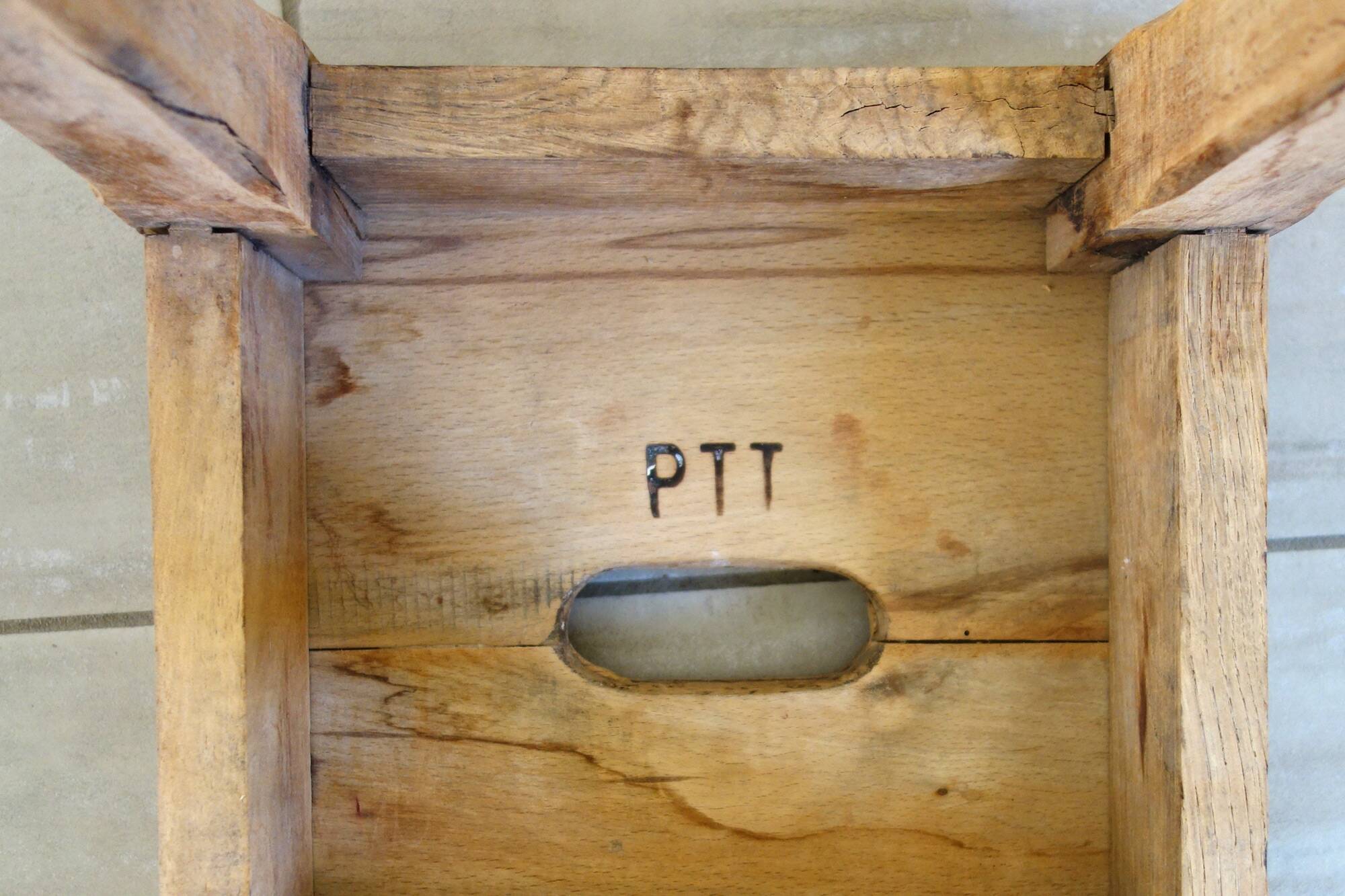 Antique PTT workshop stool