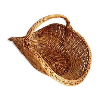 Panier à buches en rotin