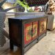 Coffre storage patinated wood Mongole late 19th
