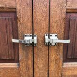 Storage unit, vintage icebox unit, wooden and zinc fridge unit, bar